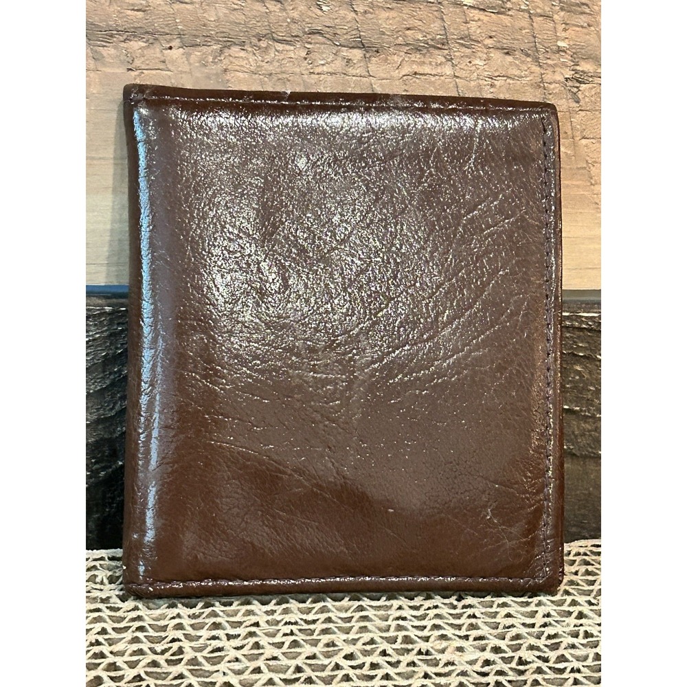 Vintage Craft Top Grain‎ Cowhide Leather Wallet Billfold - Brown
